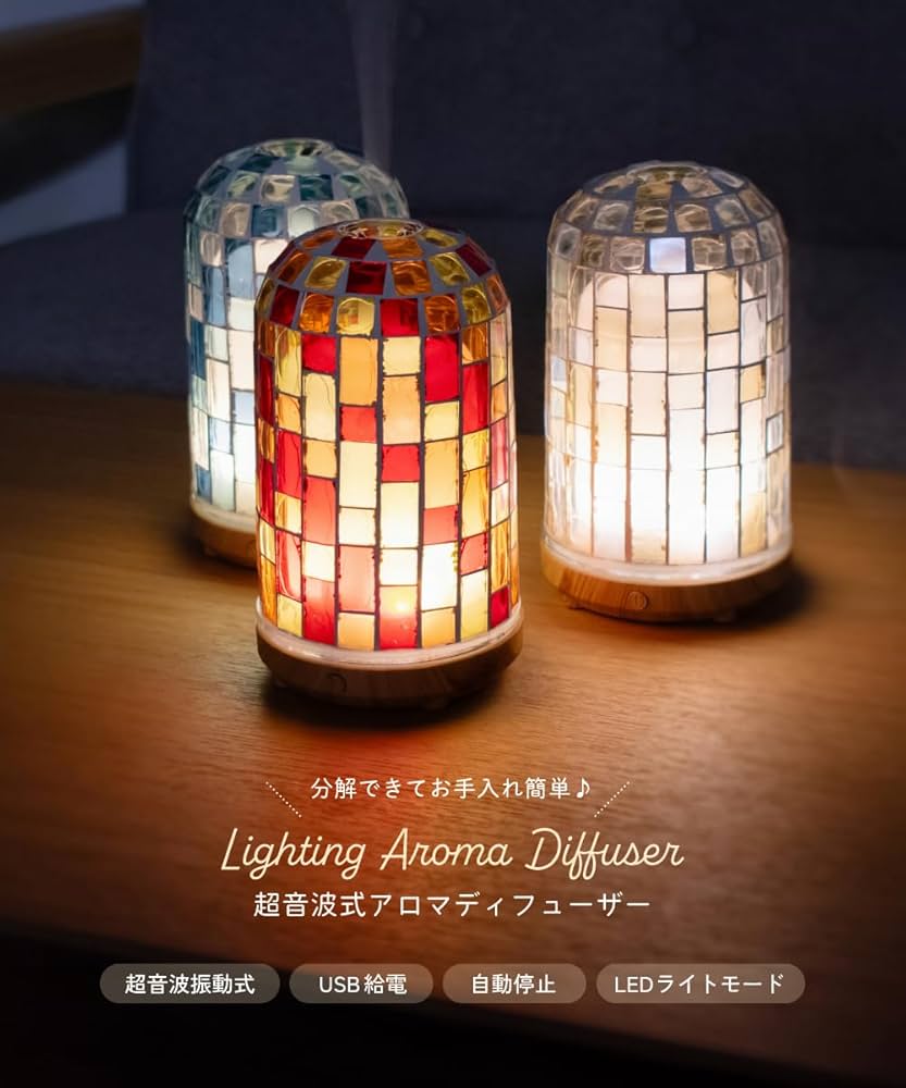 Amazon.co.jp: 【モザイクガラスがきらめくライトとしても